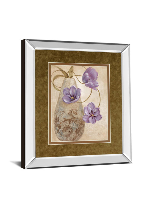 Purple Sophistication I By Nan - Mirror Framed Print Wall Art - Purple