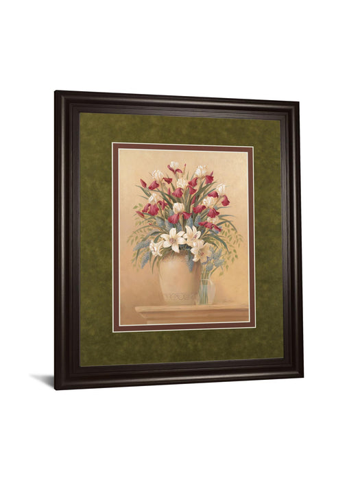 Classic Petal Il By Gloria Eriksen - Framed Print Wall Art - Red