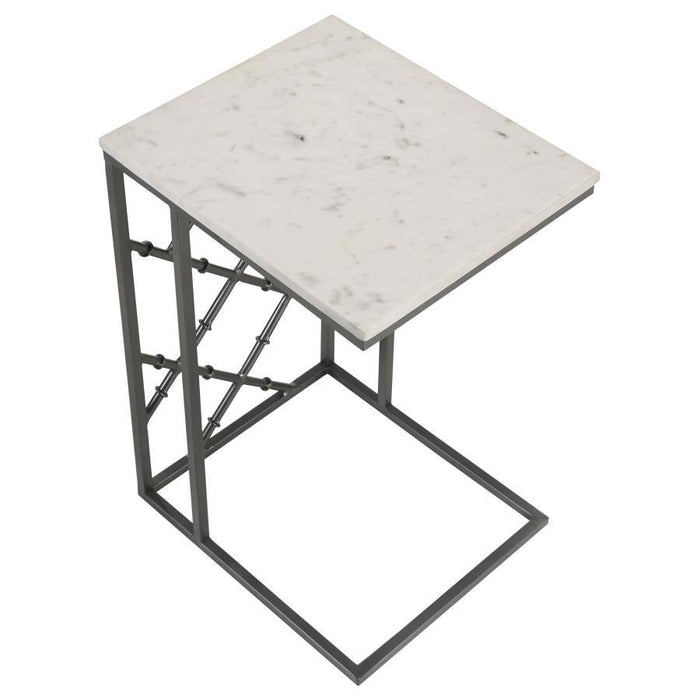 Angeliki - Marble Top C-Shape Sofa Side Table