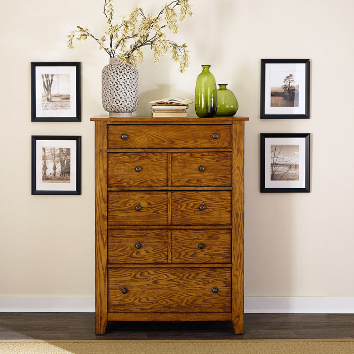 Grandpas Cabin - 5 Drawer Chest - Light Brown