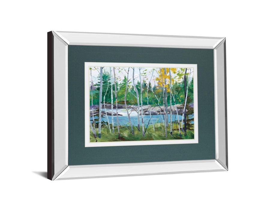 Extounge Rapids By G. Forsythe - Mirror Framed Print Wall Art - Blue