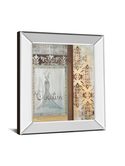 Couture By Hamkimipour-ritter - Mirror Framed Print Wall Art - Blue