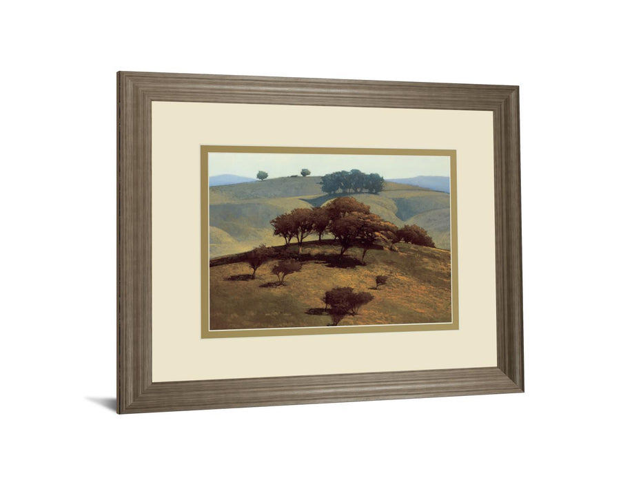 Hills Near Chico By N. Bohne - Framed Print Wall Art - Dark Brown