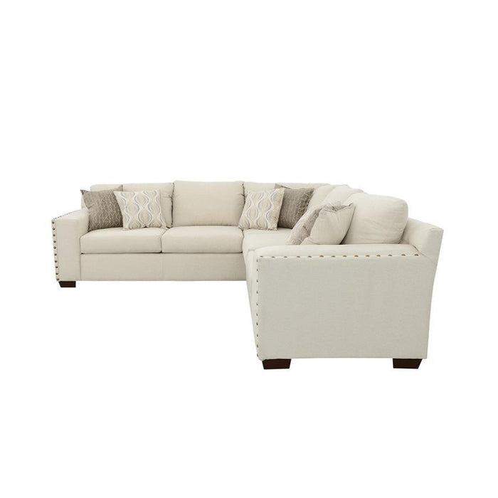 Aria - Upholstered Track Arm Sectional Sofa - Oatmeal