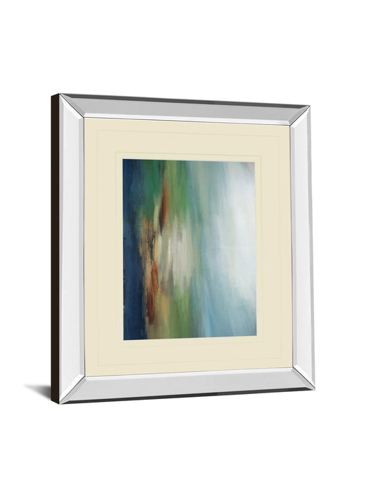 First Light By S. D'auguiar - Mirror Framed Print Wall Art - Blue