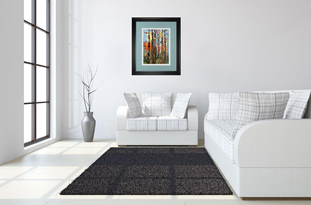 Eclectic Forest By Rebecca Meyers - Framed Print Wall Art - Red