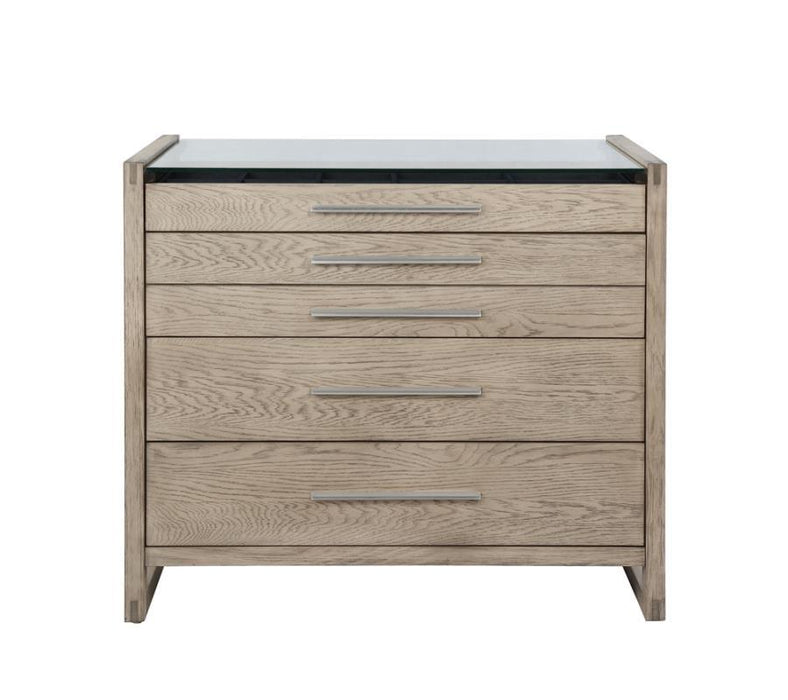 Smithson - 5-Drawer Rectangular Floating Chest - Gray Oak