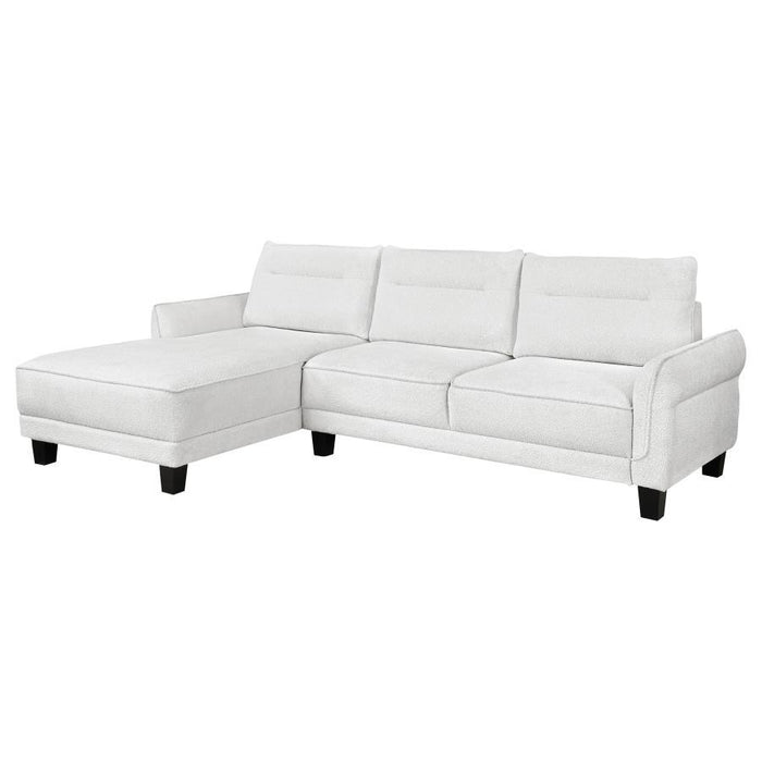 Caspian - Upholstered Curved Arm Chaise Sectional Sofa