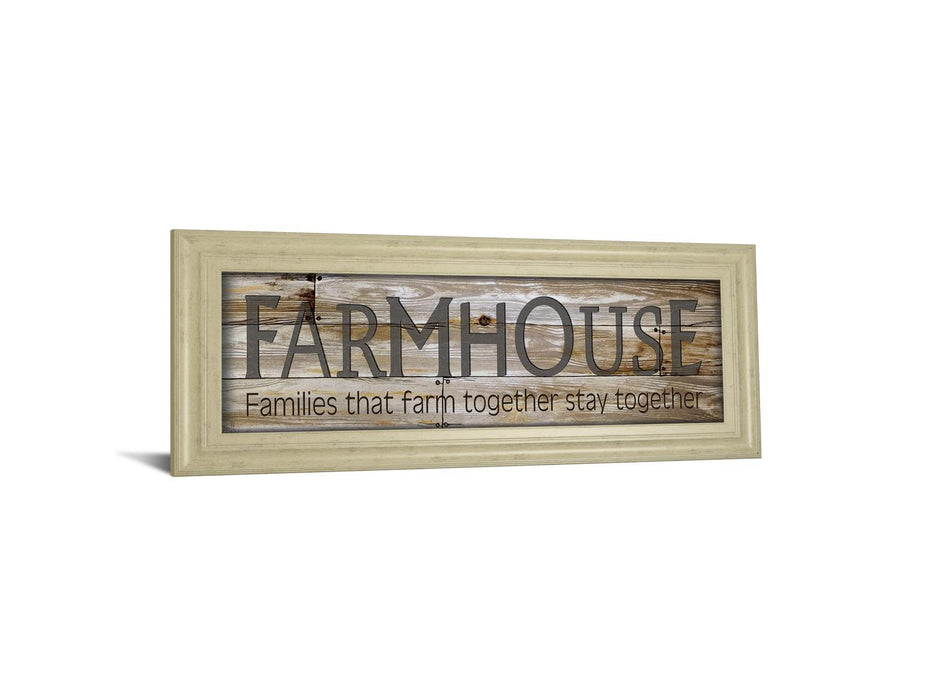 Farmhouse By Cindy Jacobs - Framed Print Wall Art - Dark Brown