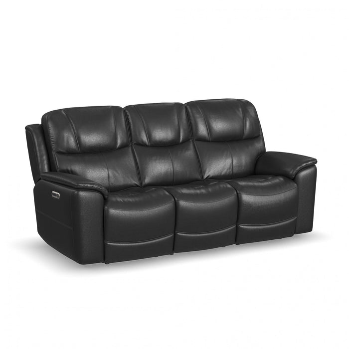 Crew - Power Reclining Sofa With Power Headrests & Lumbar - Black