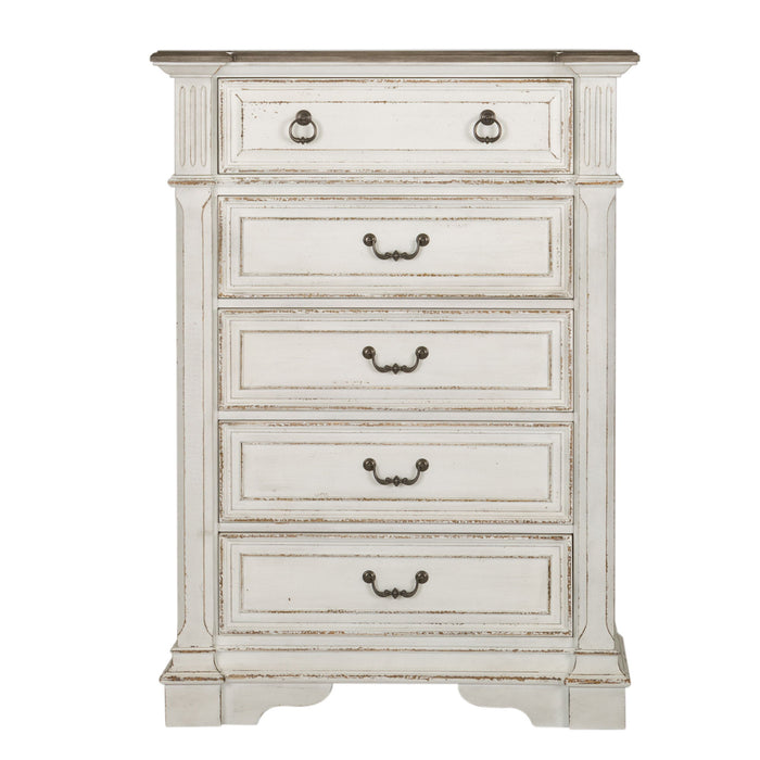 Abbey Park - 5 Drawer Chest - White