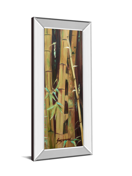 Bamboo Finale Il By Suzanne Wilkins - Mirror Framed Print Wall Art - Green