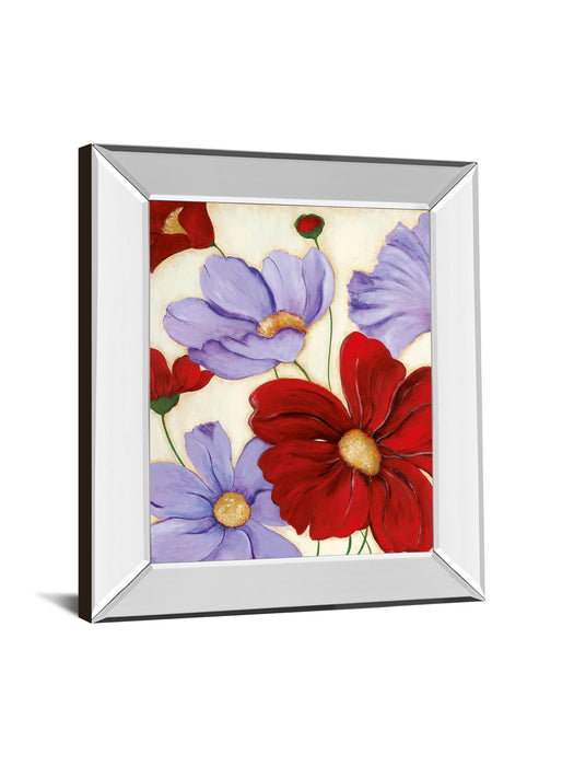 Lavender And Red Il By Tava Studios - Mirror Framed Print Wall Art - Red