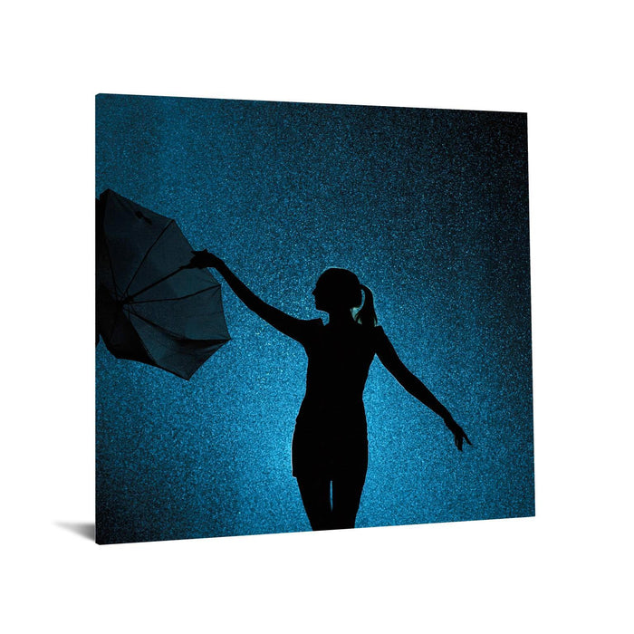 Tempered Glass With Foil - Rainy Night 1 - Blue