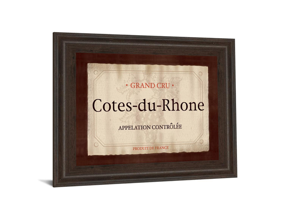 Cote Du Rhone By Paola Viveiros - Framed Print Wall Art - White