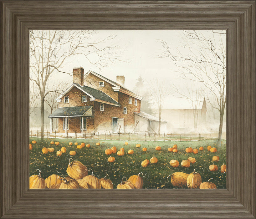 October Gray By John Rossini - Framed Print Wall Art - Yellow