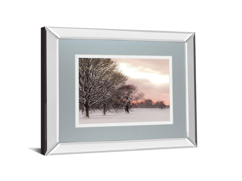 Rosy Sunset By Frank Assaf - Mirror Framed Print Wall Art - White