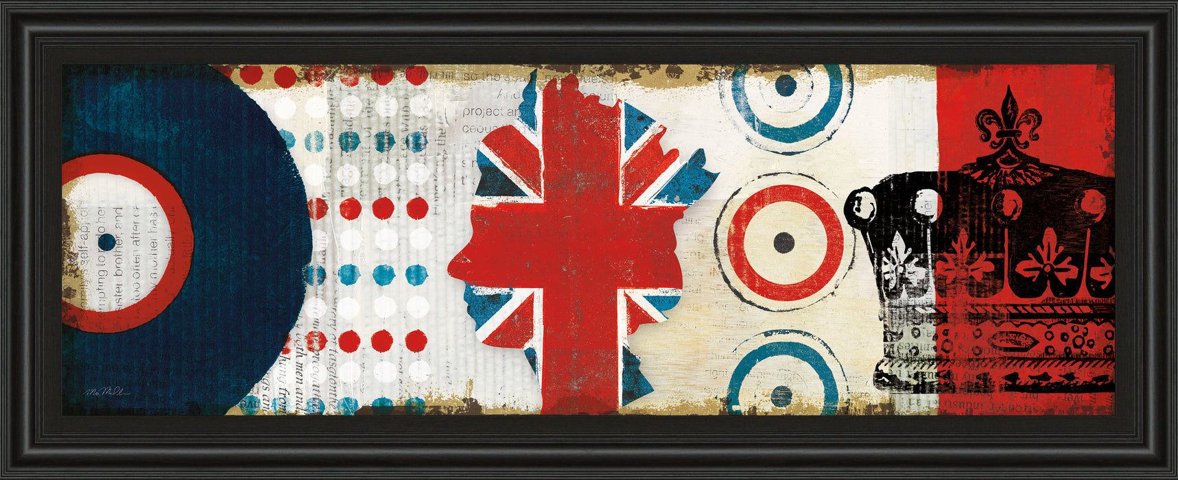 British Invasion I By Mo Mullan - Framed Print Wall Art - Red