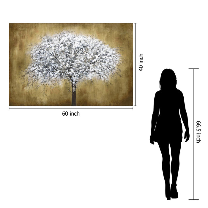 Tempered Glass Plus Foil Blooming Tree - Light Brown