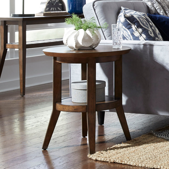 Ventura Blvd - Round End Table - Dark Brown