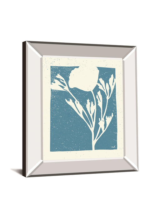 Joyful Spring II By Moira Hershey - Mirror Framed Print Wall Art - Blue