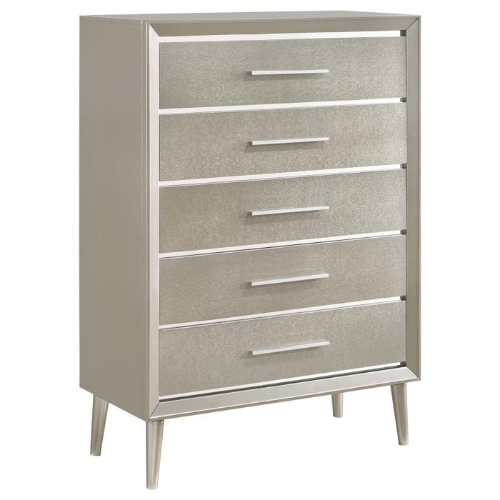 Ramon - 5-Drawer Chest - Metallic Sterling