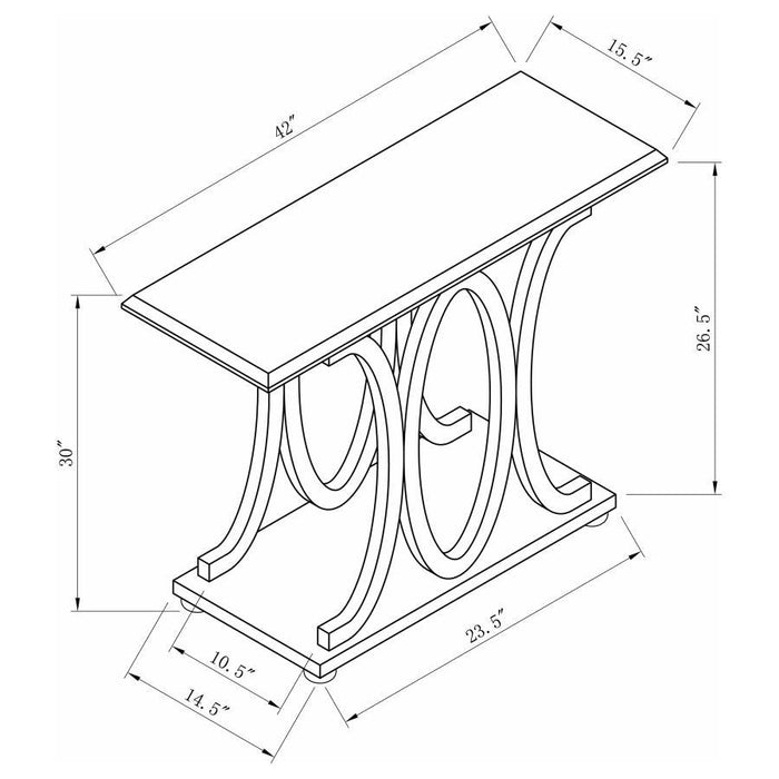 Shelly - Engineered Wood Entryway Console Table - Cappuccino