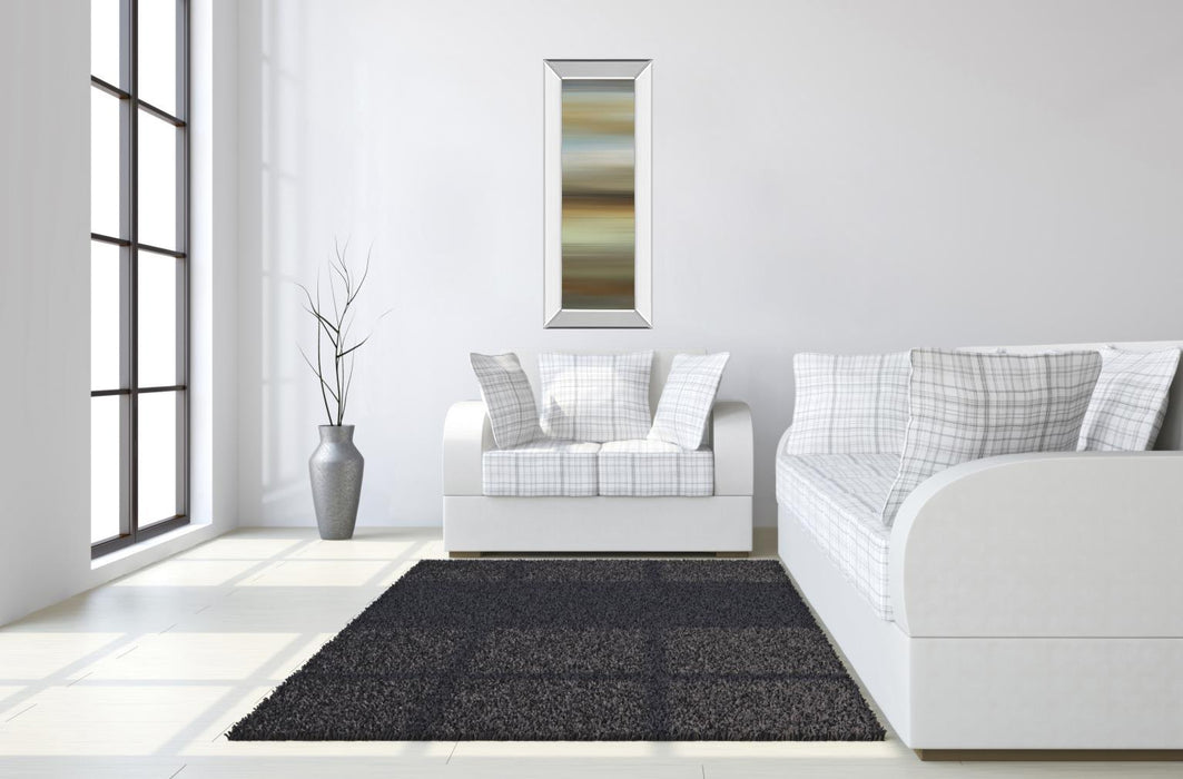 Abstract Horizon Il By James Mcmaster - Mirror Framed Print Wall Art - Dark Brown