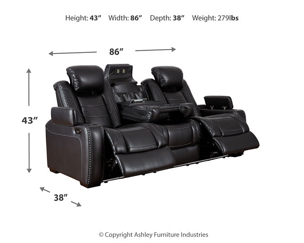 Party Time PWR REC Sofa with ADJ Headrest