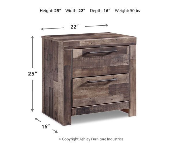 Derekson Two Drawer Night Stand