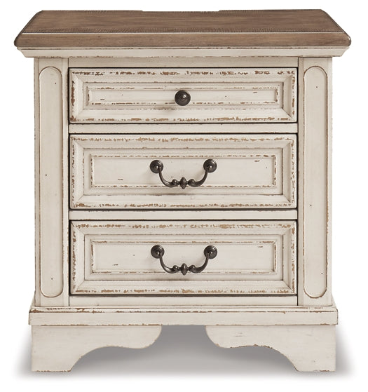 Realyn Three Drawer Night Stand