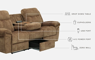 Huddle-Up REC Sofa w/Drop Down Table