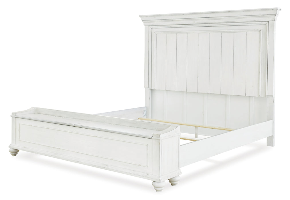 Kanwyn  Panel Bed With Storage Bench