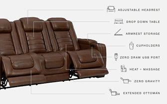 Backtrack PWR REC Sofa with ADJ Headrest