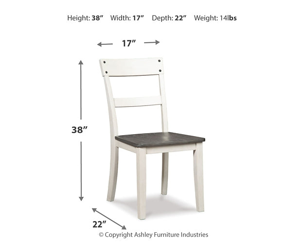 Nelling Dining Room Side Chair (2/CN)