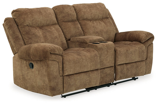 Huddle-Up Glider REC Loveseat w/Console