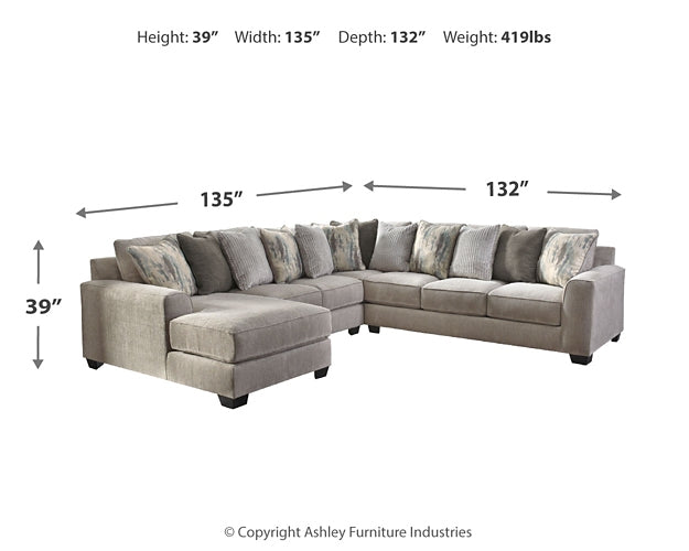 Ardsley 4-Piece Sectional with Ottoman