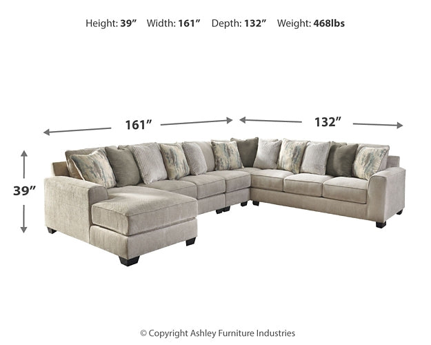 Ardsley 5-Piece Sectional with Ottoman