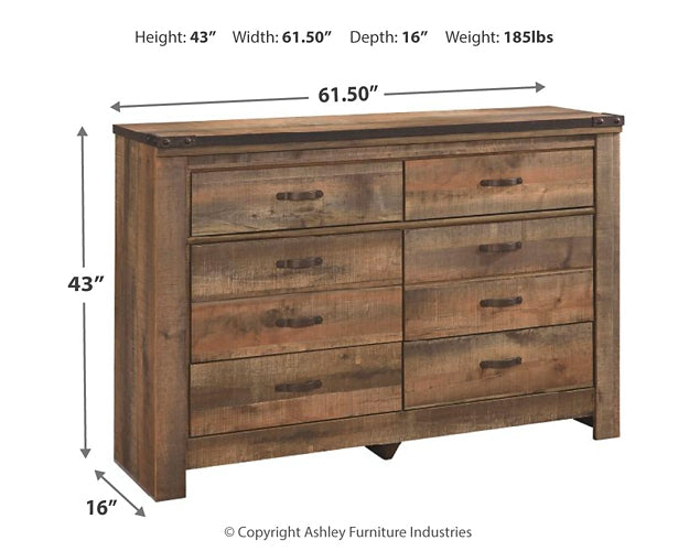 Trinell King Panel Bed with Dresser