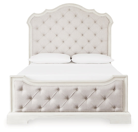 Arlendyne Queen Upholstered Bed with Mirrored Dresser