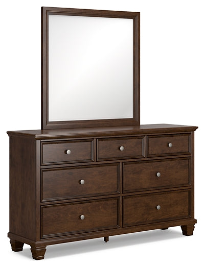 Danabrin Full Panel Bed with Mirrored Dresser, Chest and 2 Nightstands